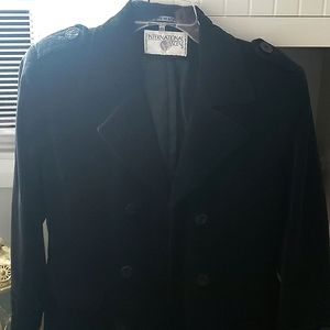 International Scene brand ,Blk.Corduroy Pea Jacket